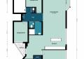 Plattegrond tweede verdieping (derde verdieping is identiek)